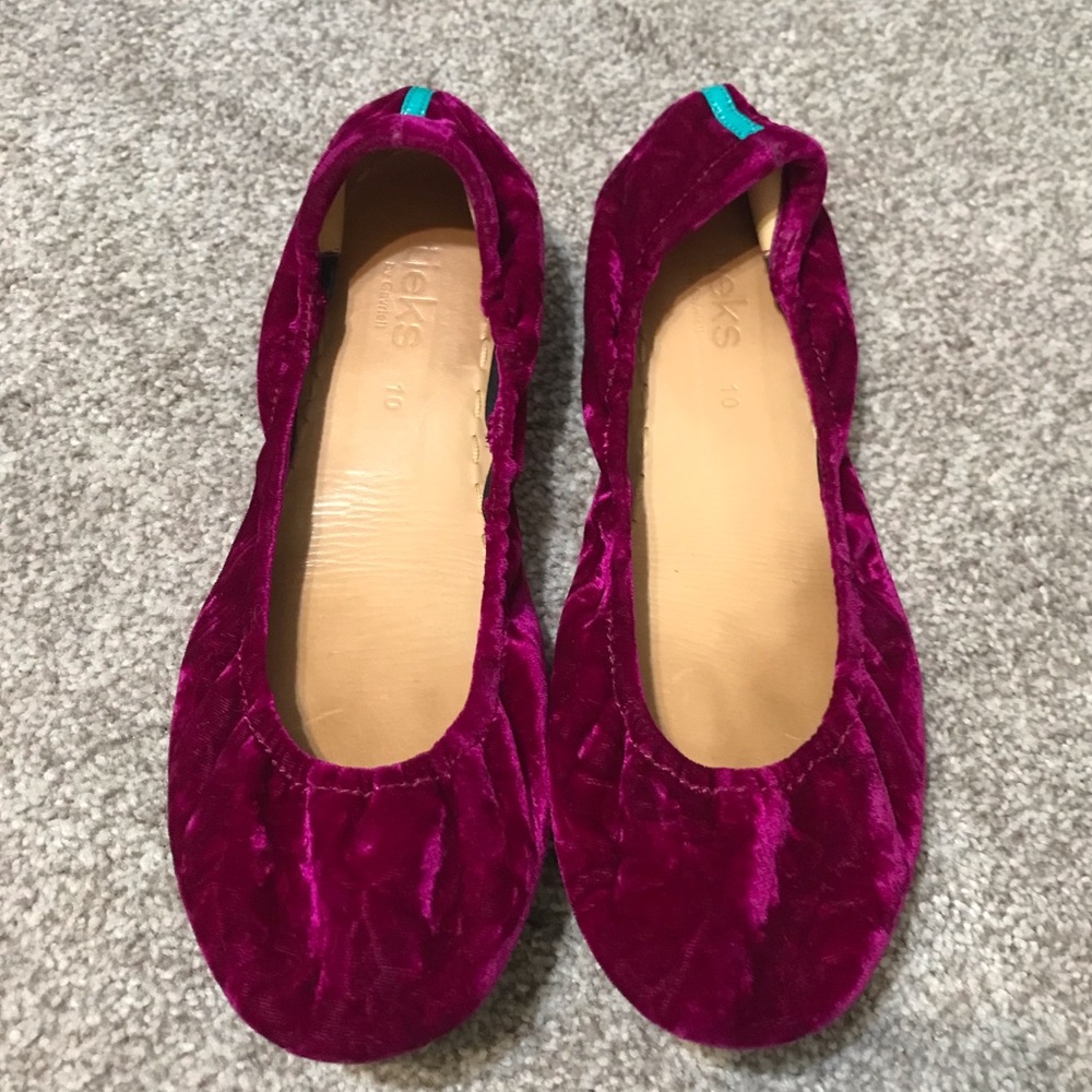 Tieks Tyrian size 10 with box and topper